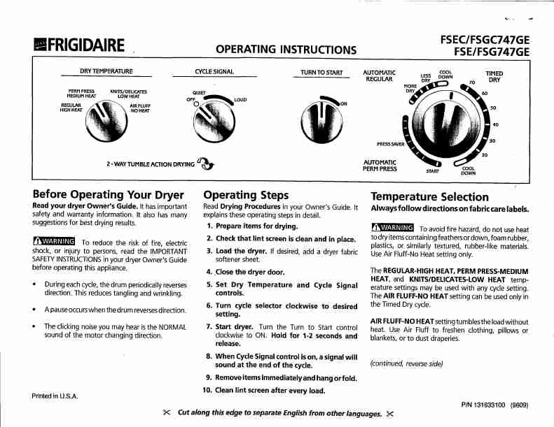 Frigidaire Clothes Dryer FSECFSGC747GE-page_pdf